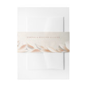 Einladung zur Blumenhochzeit Peach Einladungsbanderole (Vorderseite Beispiel)