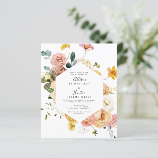 Einladung zur Blumenhochzeit | Sutton (Stehend Vorderseite)