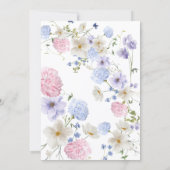 Einladung zur Blumenkinderdusche | Lila und rosa (Rückseite)