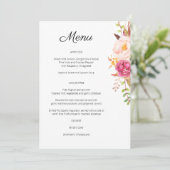 Einladung zur Blumenkost in Rosa (Stehend Vorderseite)