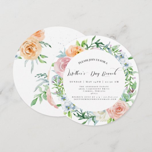 Einladung zur Blumenmutter am Muttertag (Vorne/Hinten)