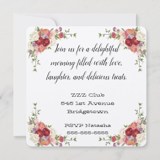 Einladung zur Blumenmutter am Muttertag (Rückseite)