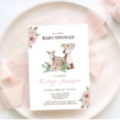 Einladung zur Blumenmutter und Baby Deer Baby Dusc