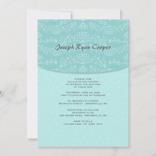 Einladung zur Blumenüberschwemmung (Vorderseite)