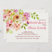 Einladung zur Blumenwasserfarbe #1 (Vorne/Hinten)