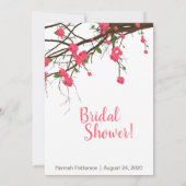 Einladung zur Blumenzweig Bridal Dusche (Rückseite)