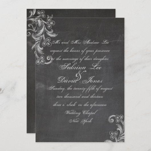 Einladung zur Blumenzwiebelfeier (Vorne/Hinten)