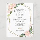Einladung zur Blush-Floral-Budget-Gruppe (Vorderseite)