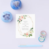 Einladung zur Blush-Floral-Budget-Gruppe Flyer (Einzeln)