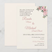 Einladung zur Blush Floral Wedding (Vorne/Hinten)