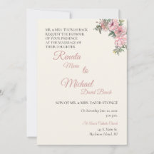 Einladung zur Blush Floral Wedding