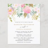 Einladung zur Blush Gold Blumendusche (Vorderseite)