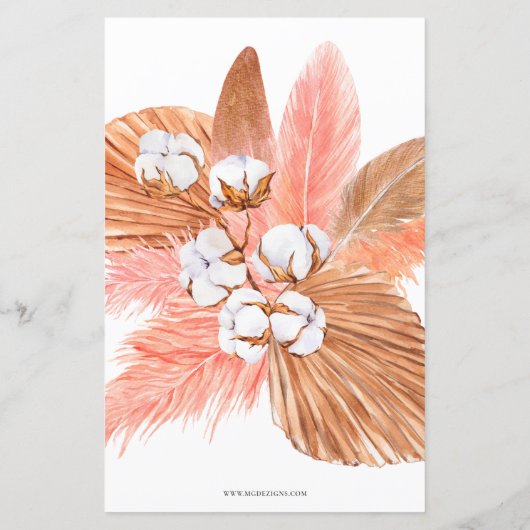 Einladung zur Blush Graduation Party Budget Pampas (Rückseite)