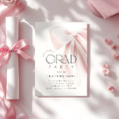 Einladung zur Blush Pink Bow Graduation Party