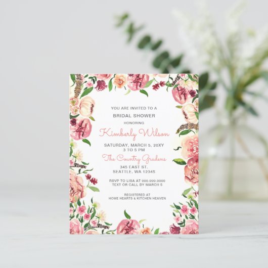 Einladung zur Blütendusche (Stehend Vorderseite)