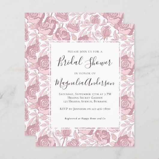 Einladung zur Blütendusche (Vorne/Hinten)