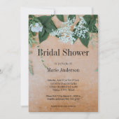 Einladung zur Blütendusche aus Naturleder (Vorderseite)