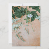 Einladung zur Blütendusche aus Naturleder (Rückseite)