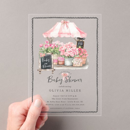 Einladung zur Blütendusche Pink Baby (Insitu (Handheld))