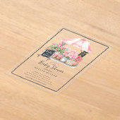 Einladung zur Blütendusche Pink Baby (Ablage )