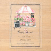 Einladung zur Blütendusche Pink Baby (Vorderseite)