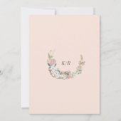 Einladung zur Bohemischen Blütenhochzeit (Rückseite)