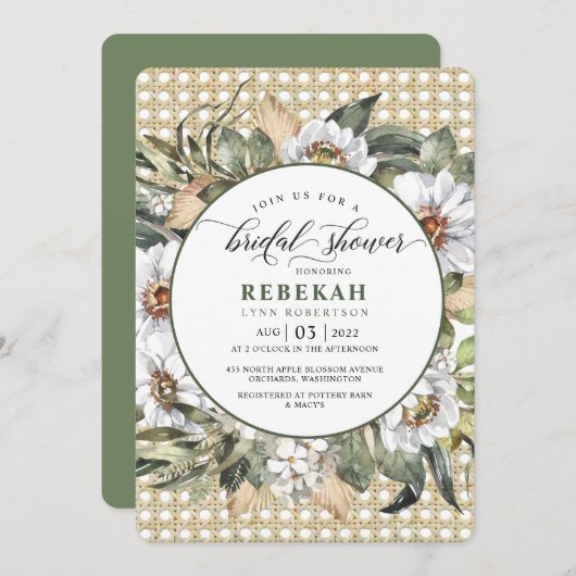 Einladung zur Bohemischen Brautdusche (Vorne/Hinten)