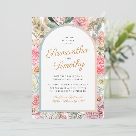 Einladung zur Bohemischen Hochzeit (Stehend Vorderseite)