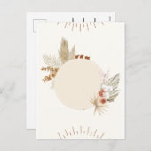 Einladung zur Bohemischen Hochzeitskarte (Vorne/Hinten)