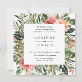 Einladung zur Bohemischen Sommerblumenhochzeit (Vorderseite)