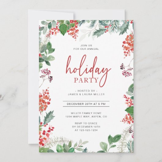 Einladung zur botanischen Feier (Vorderseite)