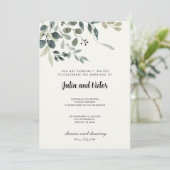 Einladung zur Botanischen Grace Hochzeit (Stehend Vorderseite)