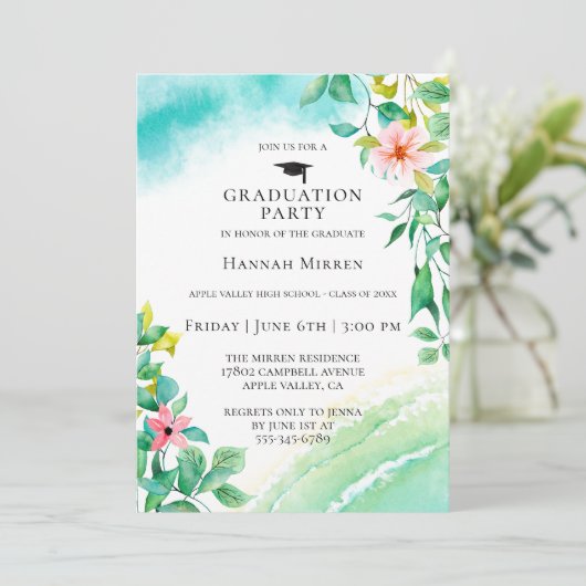 Einladung zur botanischen Graduiertenparty am Stra (Stehend Vorderseite)