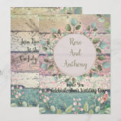 Einladung zur botanischen Hochzeit (Vorne/Hinten)
