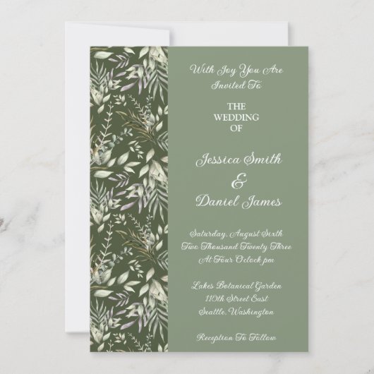 Einladung zur Botanischen Hochzeit (Vorderseite)