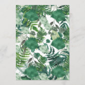 Einladung zur Botanischen Hochzeit von weißer Eleg (Rückseite)