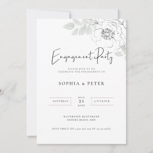 Einladung zur botanischen Illustration (Vorderseite)