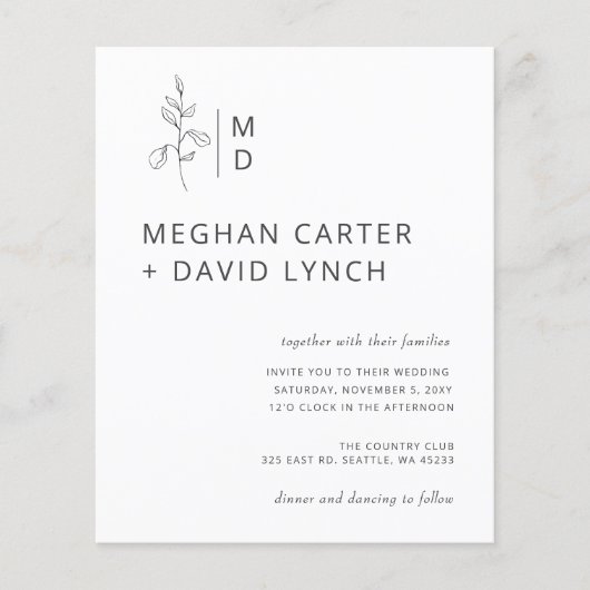 Einladung zur Botanischen Monographie (Vorderseite)