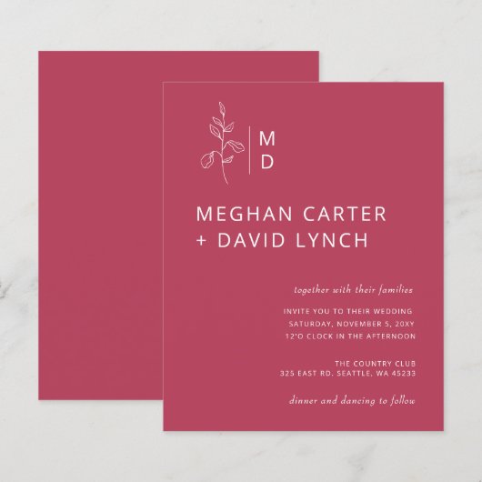 Einladung zur Botanischen Monographie (Vorne/Hinten)