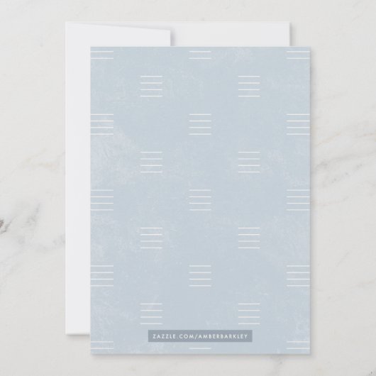 Einladung zur Botanischen Schattenhochzeit - Blau (Rückseite)