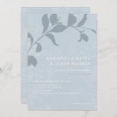 Einladung zur Botanischen Schattenhochzeit - Blau (Vorne/Hinten)