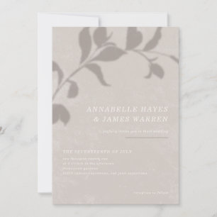 Einladung zur Botanischen Schattenhochzeit - Grau