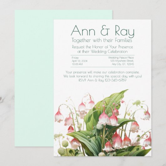 Einladung zur botanischen Schönheit (Vorne/Hinten)