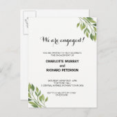 Einladung zur botanischen Verlobungspartei auf Pos (Vorne/Hinten)