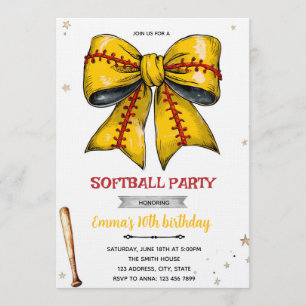 Einladung zur Bow-Softball-Party