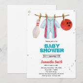 Einladung zur Bowling-Baby-Party (Vorne/Hinten)