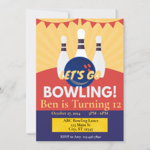 Einladung zur Bowlingparty