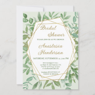 Einladung zur Brauerei mit Gold und Grünpflanzen