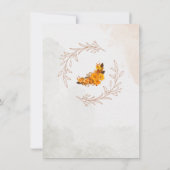 Einladung zur Braun-Gelb-Hochzeit (Rückseite)