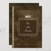 Einladung zur Braun-Krone-Hochzeit (Vorne/Hinten)